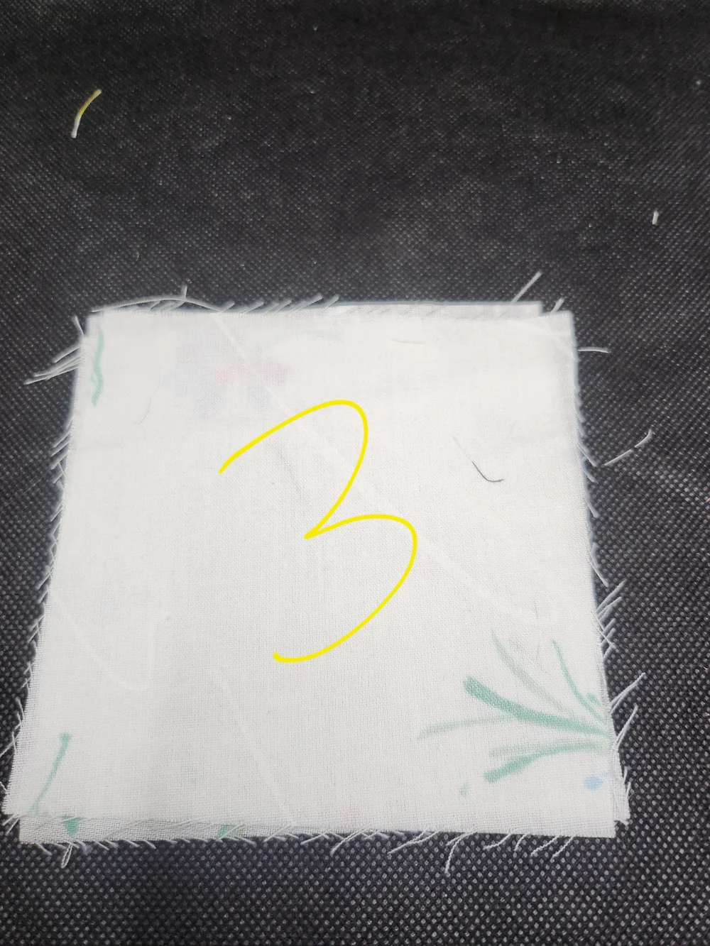 3 4.50 inch precut cotton fabric squares; great for quilting and crafting